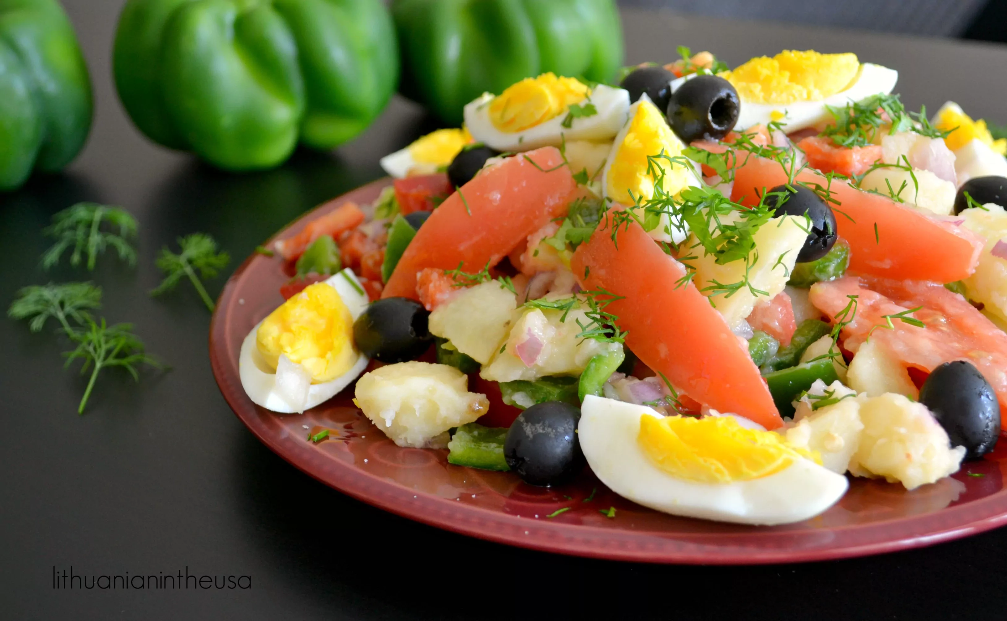 Spānijas lauku salāti ar kartupeļiem un olām (Ensalada campera)